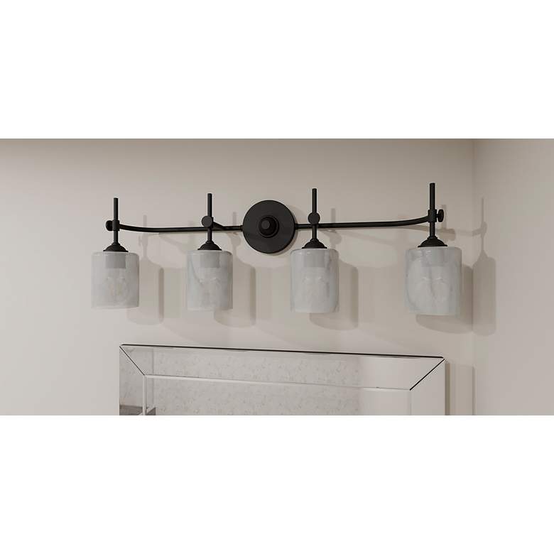 Image 7 Aria 4-Light Matte Black Bath Light more views