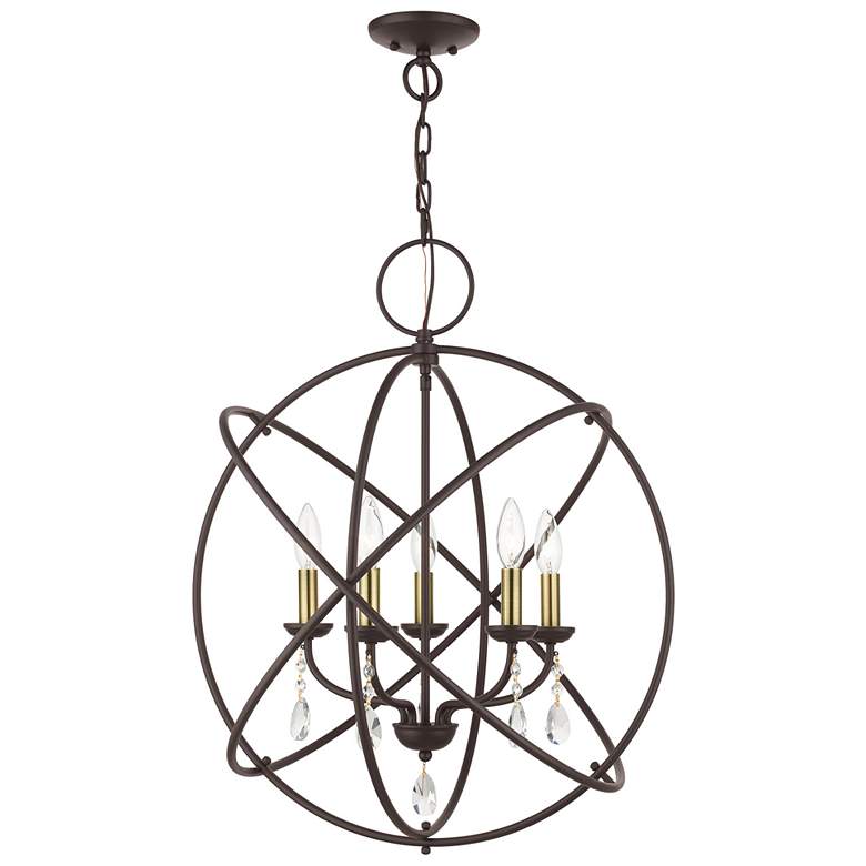 Image 1 Aria 5 Light Bronze Chandelier