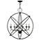 Aria 6 Light Black Globe Pendant Chandelier