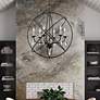 Thumbnail1 of Aria 6 Light Black Globe Pendant Chandelier