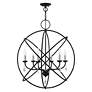 Thumbnail3 of Aria 6 Light Black Globe Pendant Chandelier more views