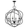 6_Aria 6 Light Black Globe Pendant Chandelier more views