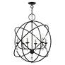 7_Aria 6 Light Black Globe Pendant Chandelier more views