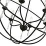 Aria 6 Light Black Globe Pendant Chandelier