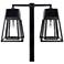 Aria 98 1/2" High Black Solar LED 2-Head Post Light w/ Base