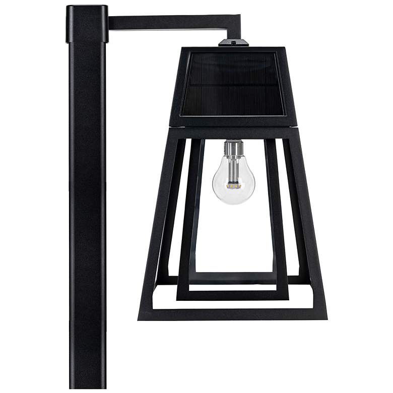 Image 2 Aria 98 1/2" High Black Solar LED Post Light with Base