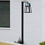 1_Aria 98 1/2" High Black Solar LED Post Light with Base