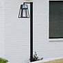 4_Aria 98 1/2" High Black Solar LED Post Light with Base more views