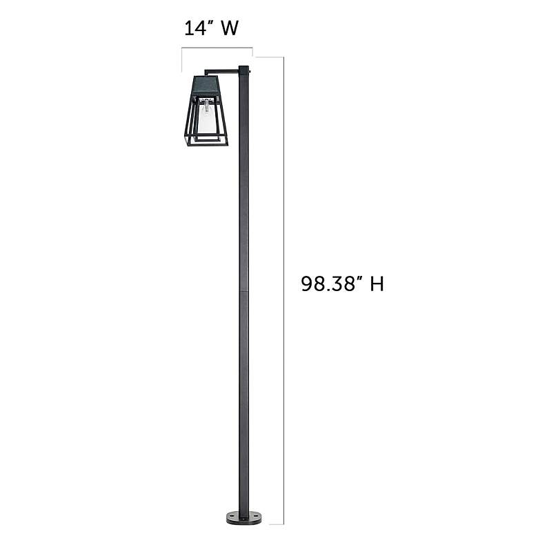 Image 6 Aria 98 1/2" High Black Solar LED Post Light with Base more views