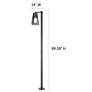 6_Aria 98 1/2" High Black Solar LED Post Light with Base more views
