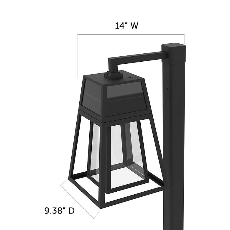 Image 7 Aria 98 1/2" High Black Solar LED Post Light with Base more views