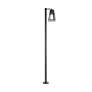Aria 98 1/2" High Black Solar LED Post Light with Base