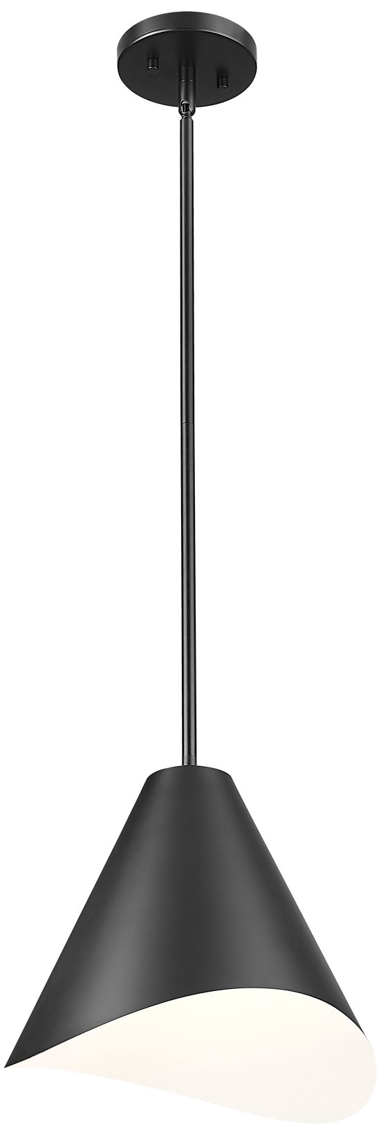 Image 2 Aria by Z-Lite Matte Black 12 inch 1 Light Pendant more views