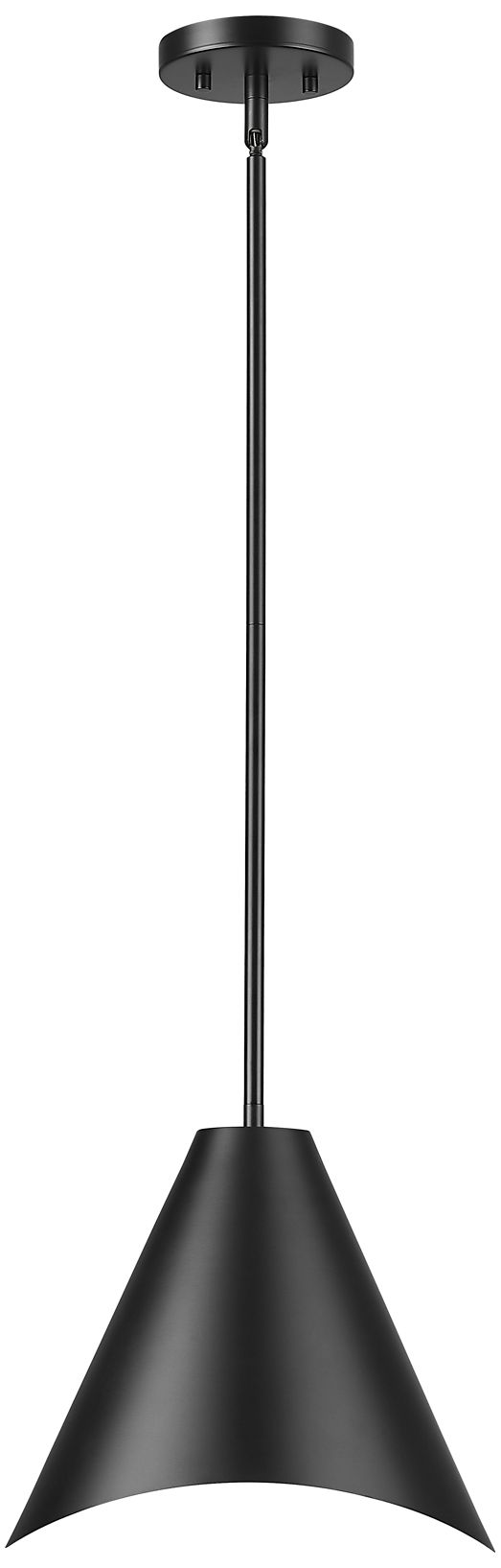 Image 3 Aria by Z-Lite Matte Black 12 inch 1 Light Pendant more views