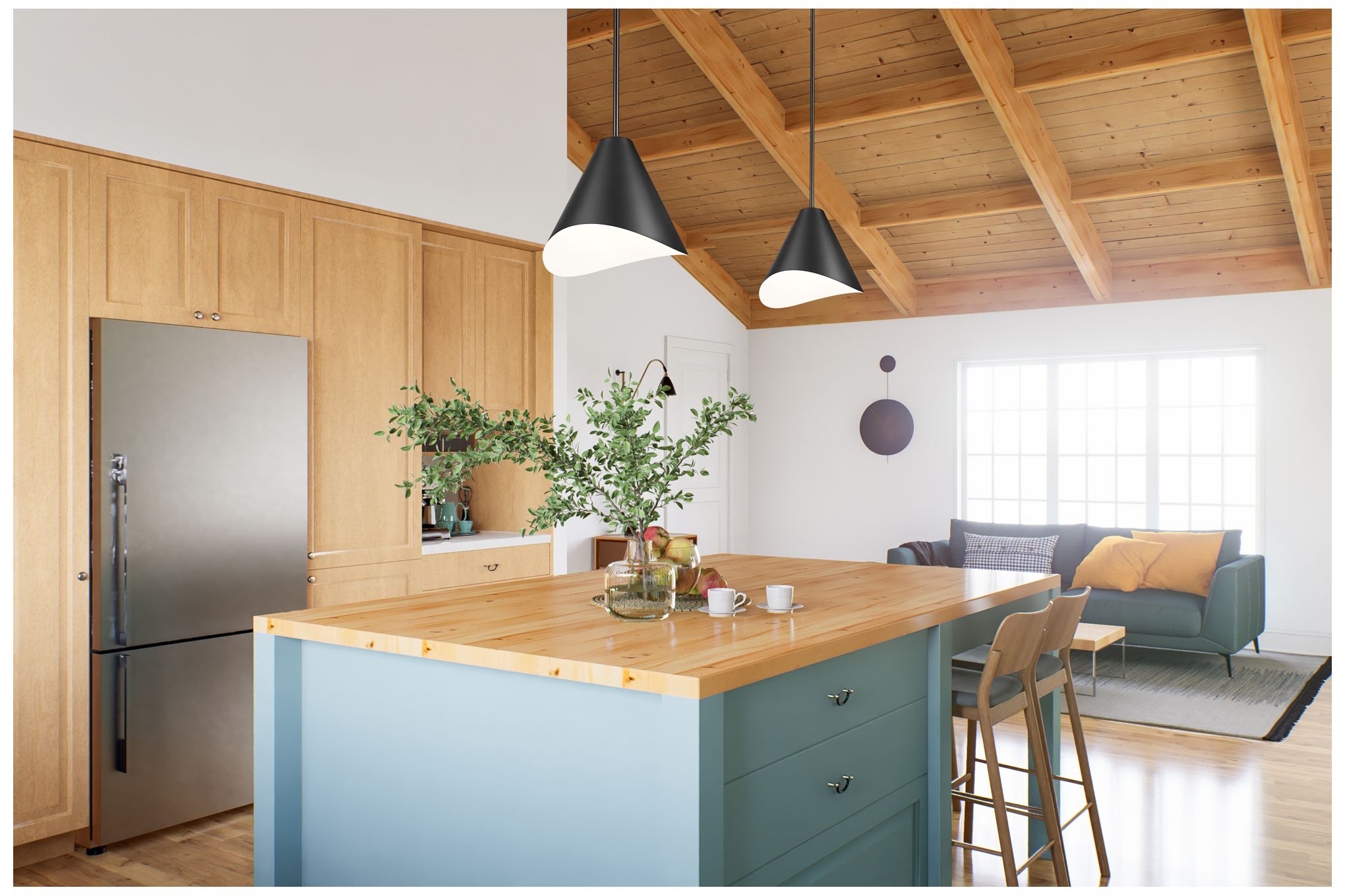 Aria by Z-Lite Matte Black 12 inch 1 Light Pendant