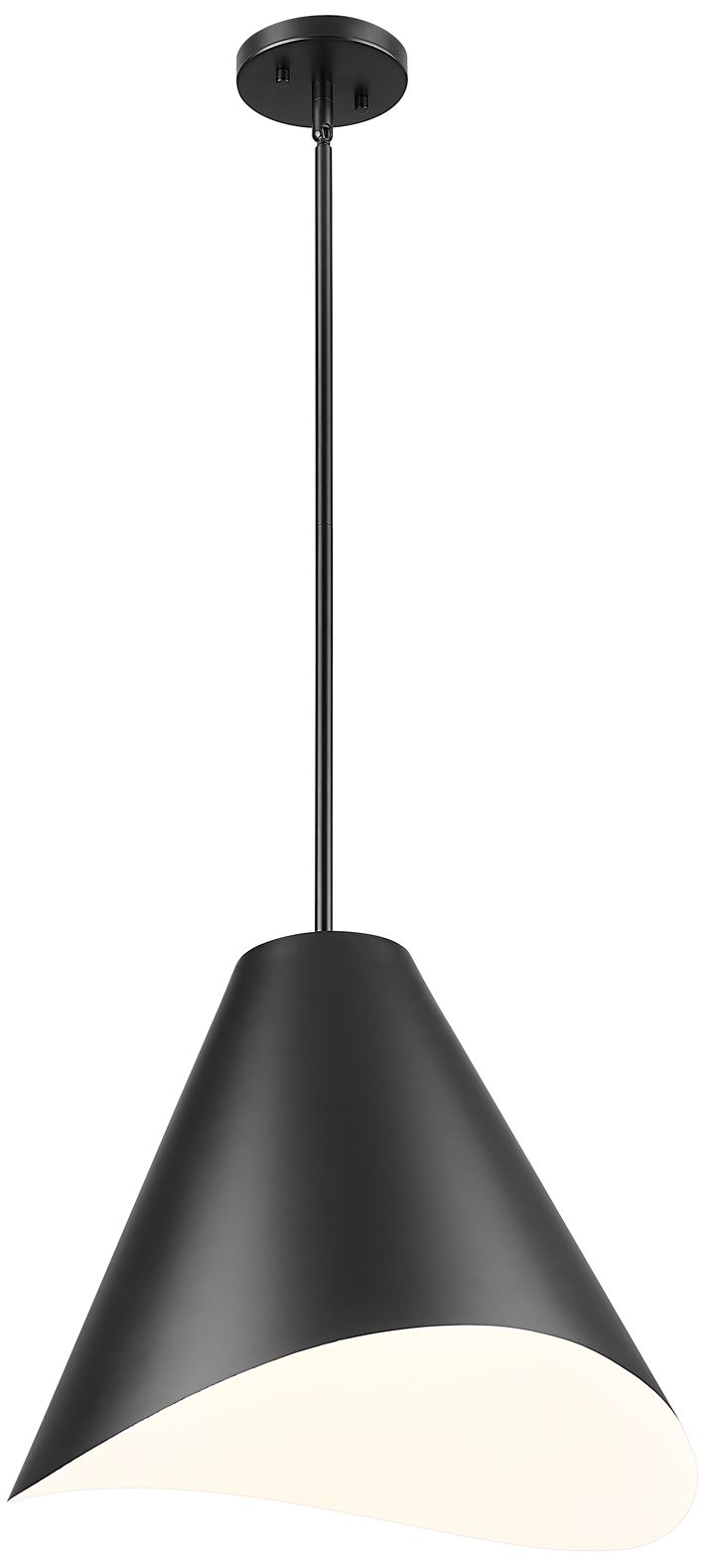 Image 2 Aria by Z-Lite Matte Black 18 inch 1 Light Pendant more views