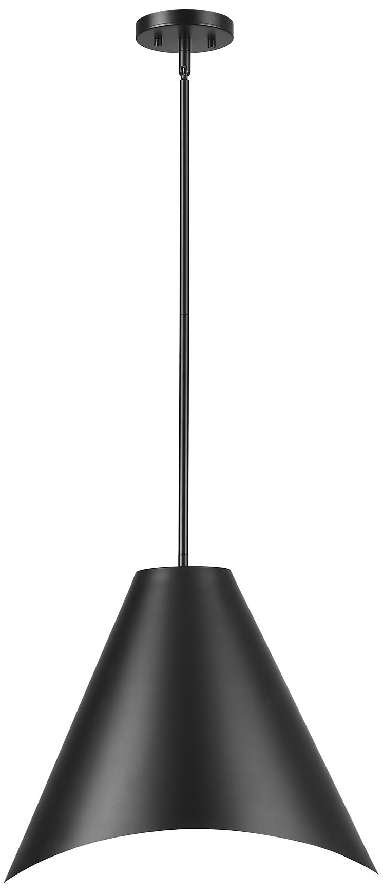 Image 3 Aria by Z-Lite Matte Black 18 inch 1 Light Pendant more views