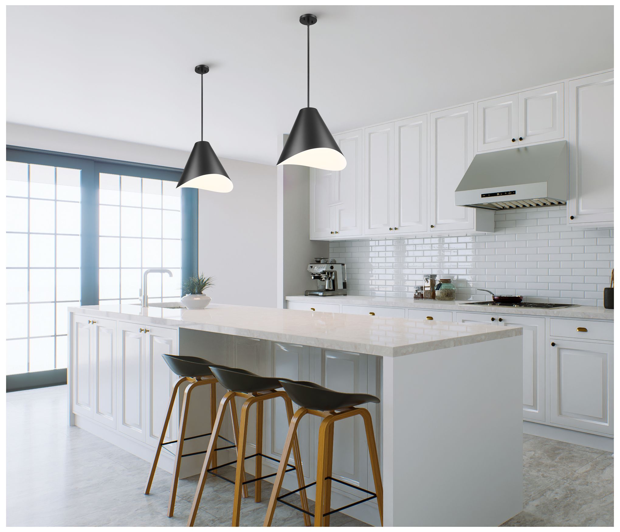 Aria by Z-Lite Matte Black 18 inch 1 Light Pendant