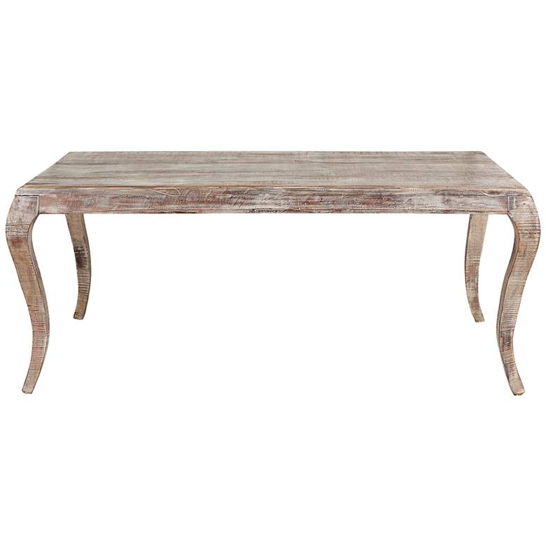 Image 1 Aria Large Rectangular Distressed Wood Dining Table