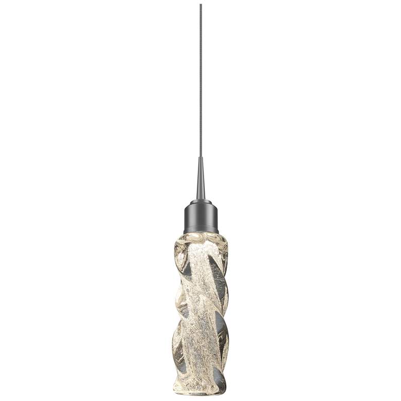 Image 1 Aria LED Pendant - Matte Chrome Finish - Clear Glass Shade