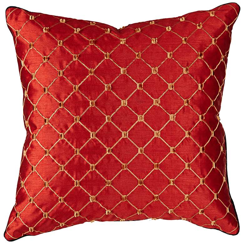 Image 1 Aria Ruby Red 18 inch Square Decorative Pillow