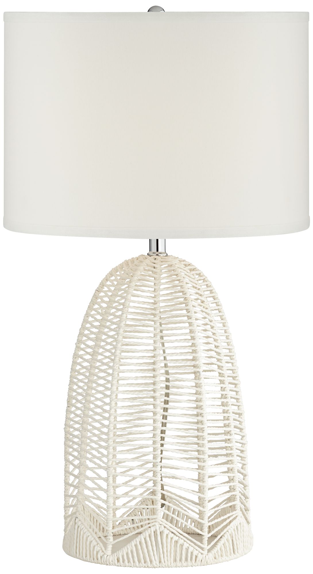 white rope lampshade