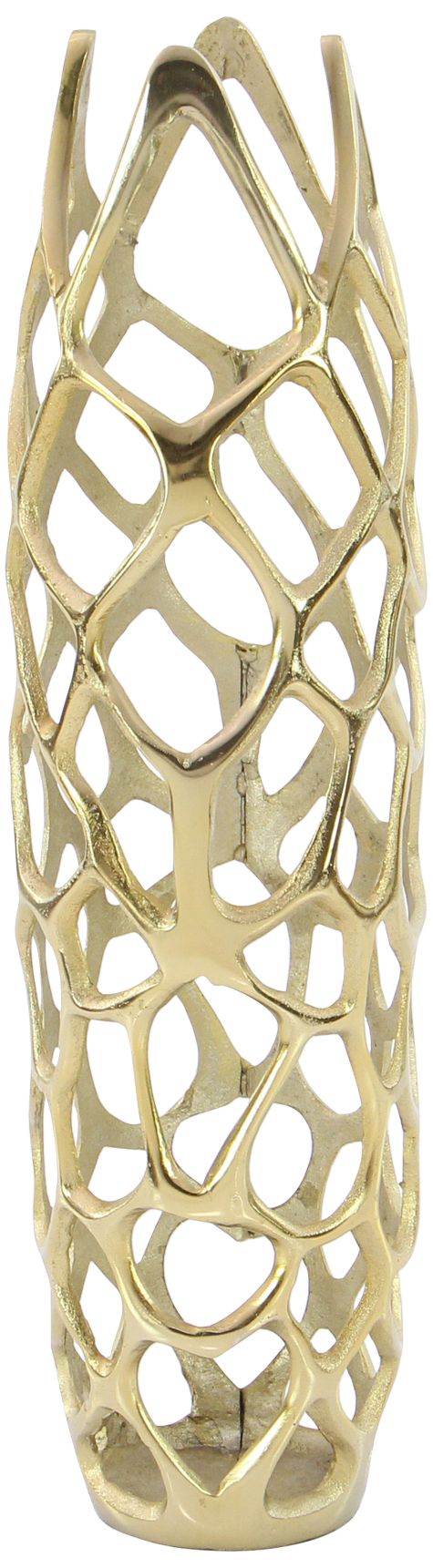 Image 4 Arial I Metallic Gold Metal 27" High Decorative Coral Vase more views