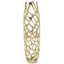 Arial I Metallic Gold Metal 27" High Decorative Coral Vase