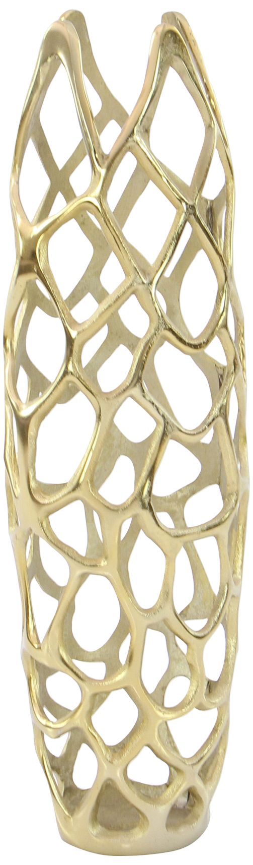 Image 5 Arial I Metallic Gold Metal 27" High Decorative Coral Vase more views