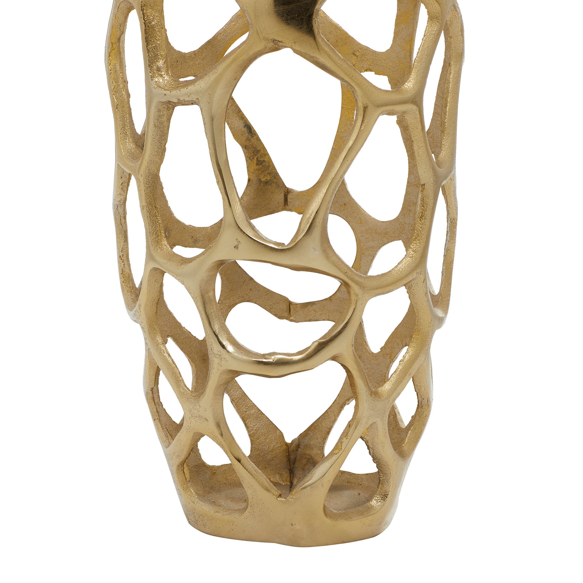 Image 3 Arial II Metallic Gold Metal 31" High Decorative Coral Vase more views