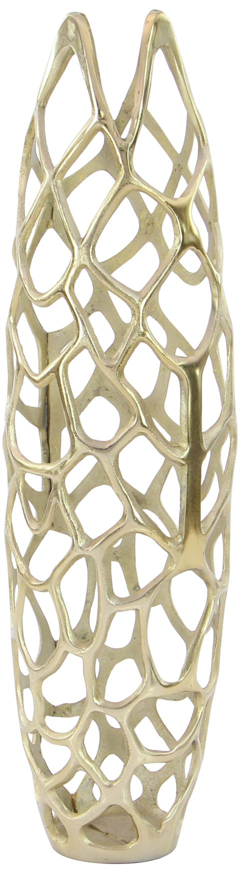 Image 4 Arial II Metallic Gold Metal 31" High Decorative Coral Vase more views