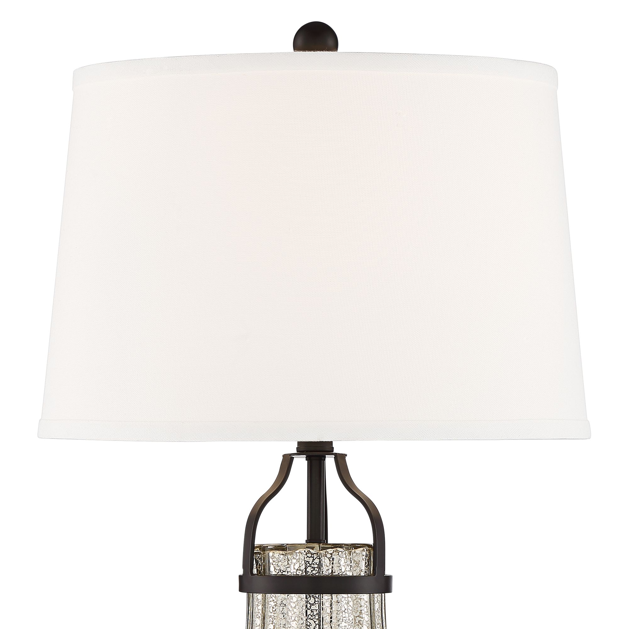 Image 4 Arian 27 1/2" Bronze and Fluted Mercury Glass Table Lamp more views