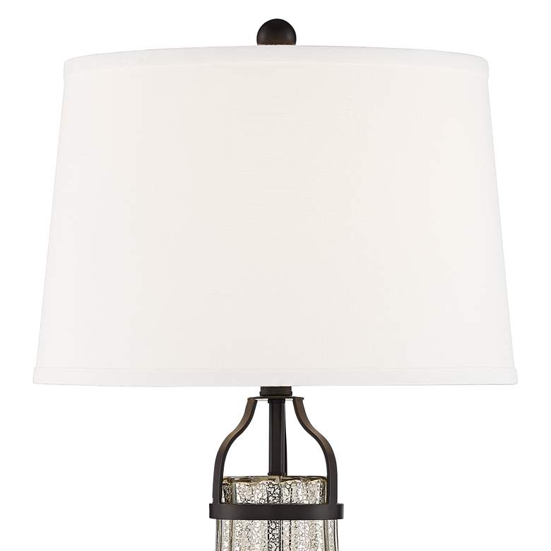 Arian Oil-Rubbed Bronze Fluted Mercury Glass Table Lamp more views