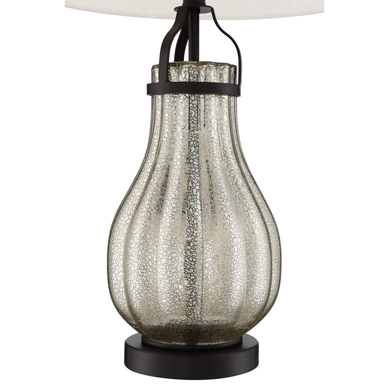 Arian Oil-Rubbed Bronze Fluted Mercury Glass Table Lamp more views