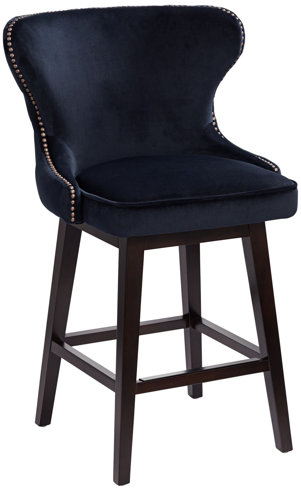 Ariana 25 1/2" Dark Gray Fabric Swivel Counter Stool 9P607 Lamps Plus