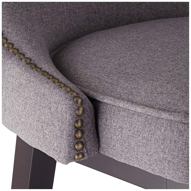 Image 5 Ariana 25 1/2 inch Dark Gray Fabric Swivel Counter Stool more views