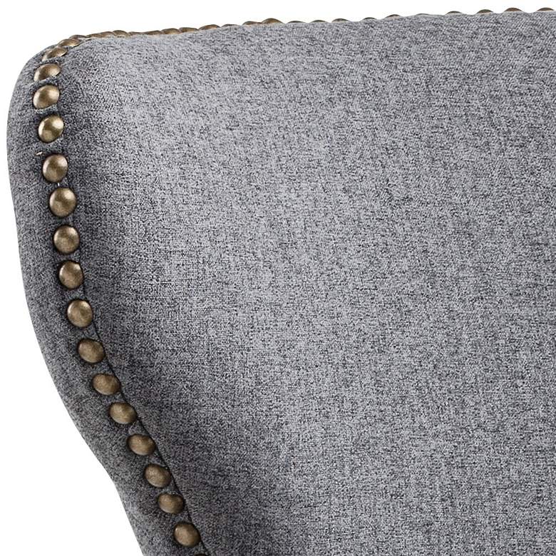 Image 2 Ariana 29 1/2" Dark Gray Fabric Swivel Bar Stools Set of 2 more views