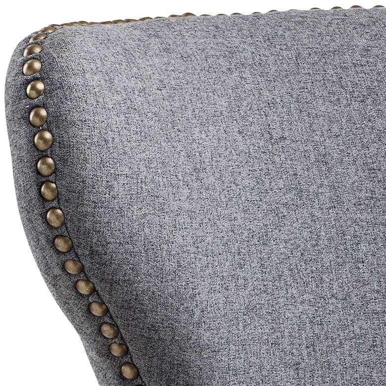 Image 3 Ariana 29 1/2" Dark Gray Fabric Swivel Barstool more views