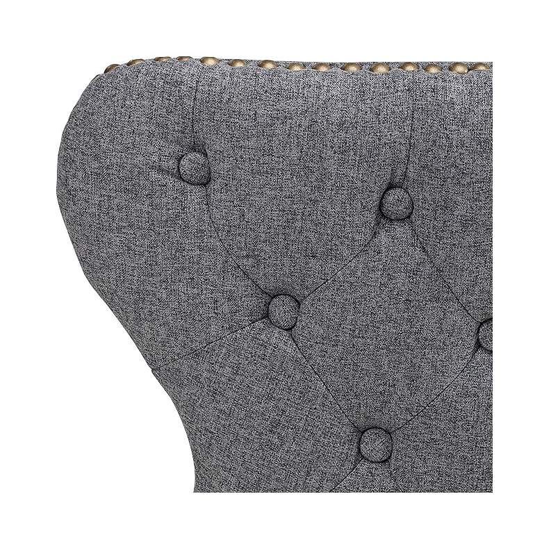 Image 4 Ariana 29 1/2" Dark Gray Fabric Swivel Barstool more views