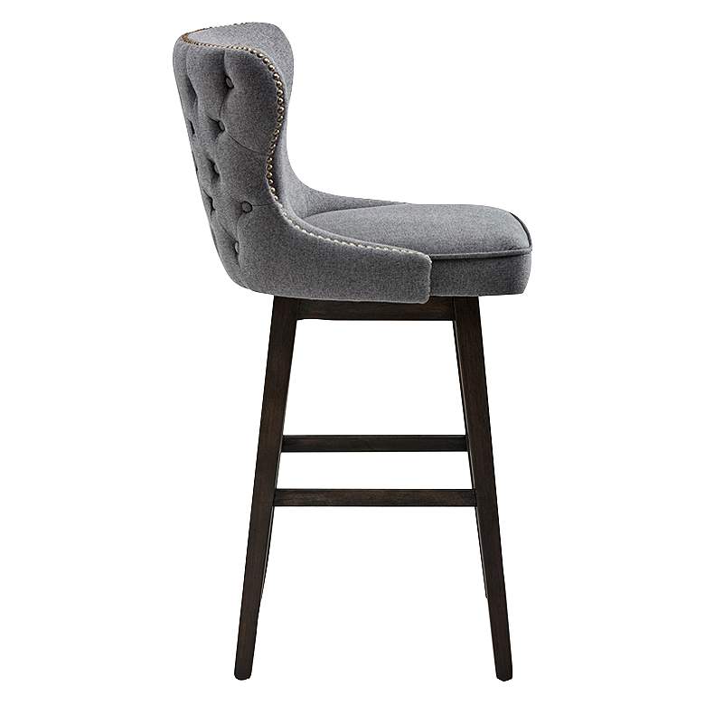 Image 5 Ariana 29 1/2" Dark Gray Fabric Swivel Barstool more views