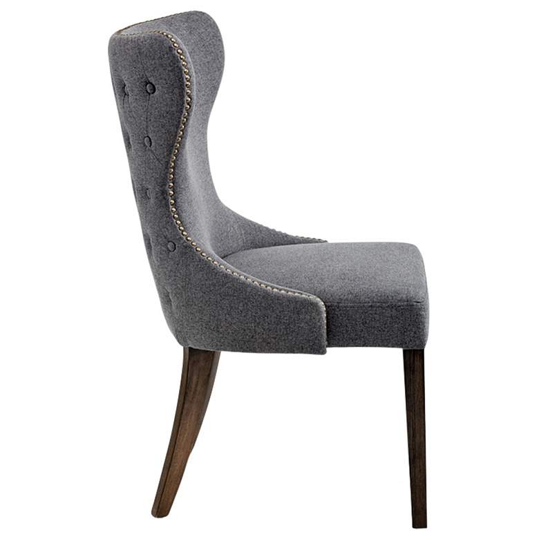 Image 4 Ariana Dark Gray Fabric Tufted Dining Chairs Set of 2 more views