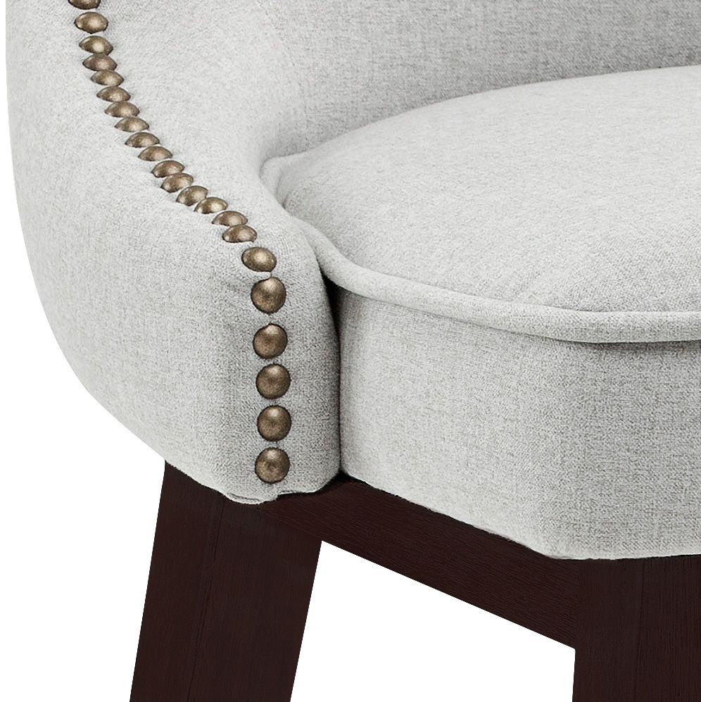 Ariana Light Gray Fabric 25 1/2" Swivel Counter Stool 1N596 Lamps Plus