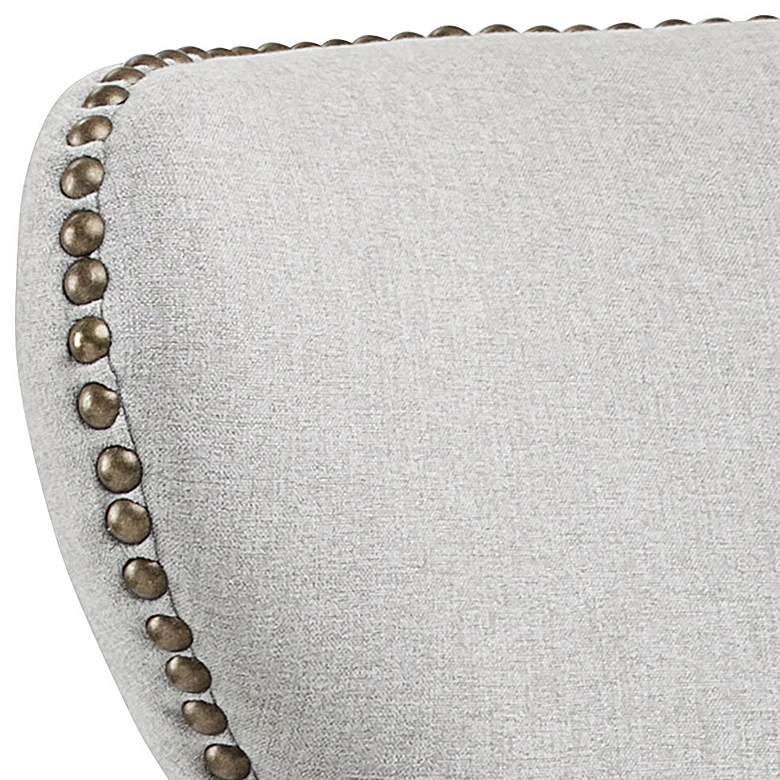 Image 4 Ariana Light Gray Fabric 29 1/2" Swivel Barstool more views