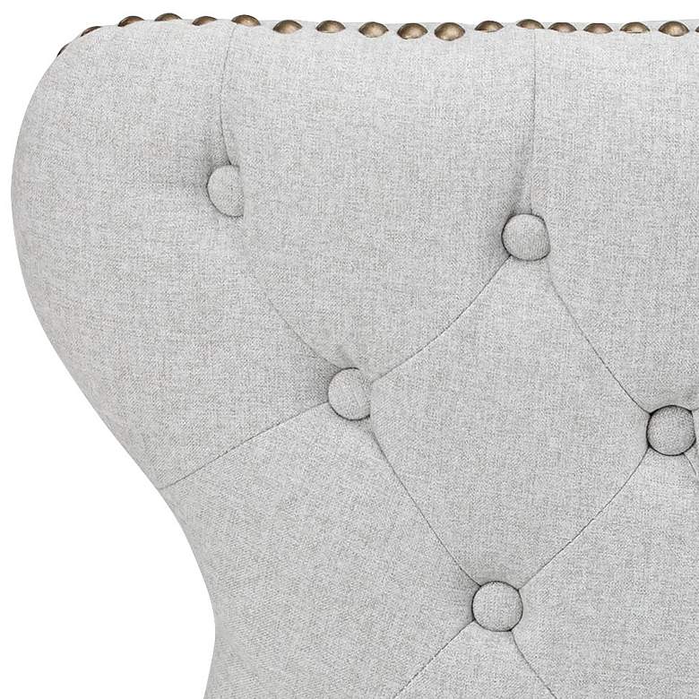 Image 5 Ariana Light Gray Fabric 29 1/2" Swivel Barstool more views