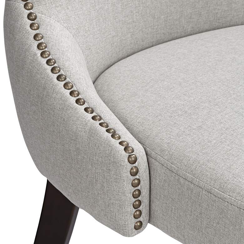 Image 5 Ariana Light Gray Fabric Tufted Dining Chairs Set of 2 more views