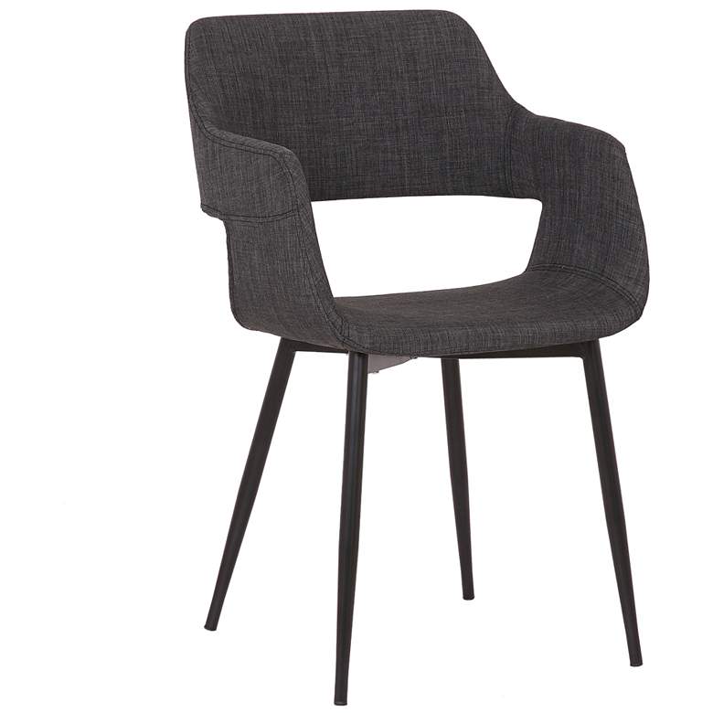 Image 1 Ariana Mid-Century Dining Accent Chair in Gray Upholstery
