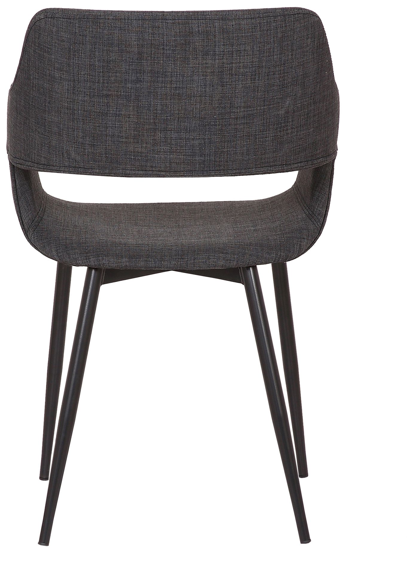 Image 6 Ariana Mid-Century Dining Accent Chair in Gray Upholstery more views