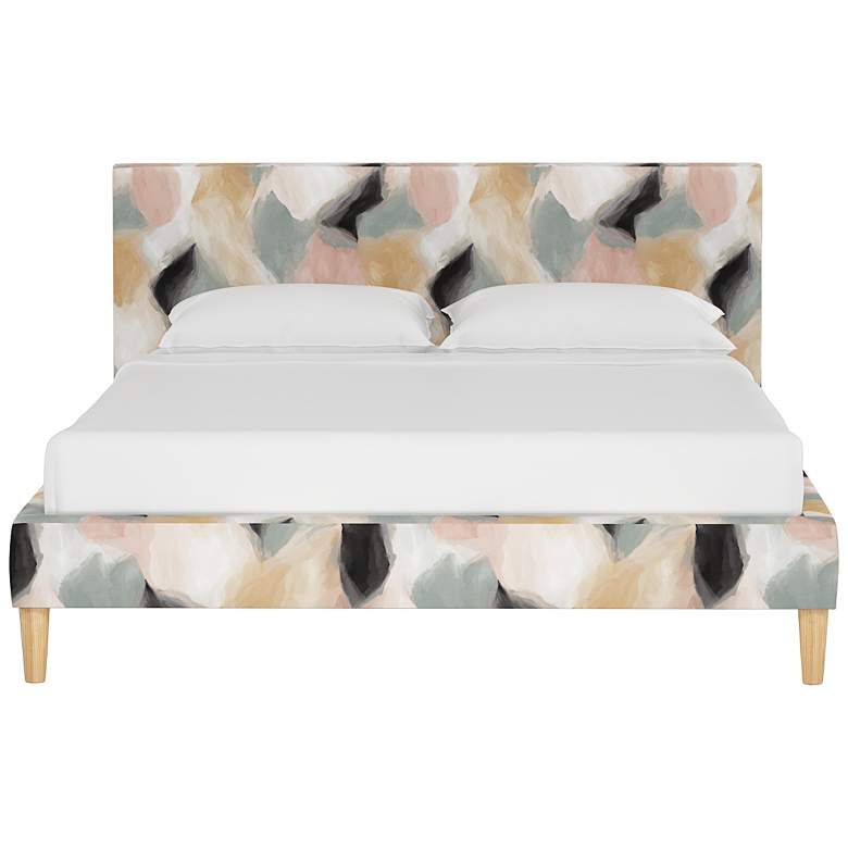 Image 5 Ariana Multi-Color Cloud Shapes Queen Size Platform Bed more views