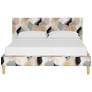 Ariana Multi-Color Cloud Shapes Queen Size Platform Bed