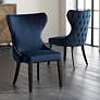 2_Ariana Navy Blue Velvet Tufted Dining Chairs Set of 2